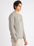 Antony Morato Men Grey Solid Round Neck Full Sleeves Sweatshirt