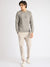 Antony Morato Men Grey Solid Round Neck Full Sleeves Sweatshirt