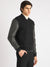 Antony Morato Men Black Color-Blocked Stand Collar Full Sleeves Sweatshirt