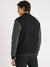 Antony Morato Men Black Color-Blocked Stand Collar Full Sleeves Sweatshirt