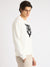 Antony Morato Men Cream Printed Round Neck Full Sleeves Sweatshirt