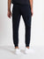 Antony Morato Men Blue Solid Regular Fit Mid-Rise Joggers Style Track Pant