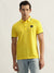 Antony Morato Men Yellow Solid Polo Collar Short Sleeves T-Shirt