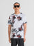 Antony Morato Men White Printed Round Neck Short Sleeves T-shirt