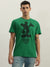 Antony Morato Men Green Printed Round Neck Short Sleeves T-Shirt