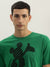 Antony Morato Men Green Printed Round Neck Short Sleeves T-Shirt