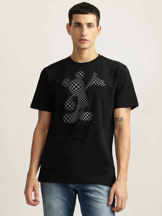 Antony Morato Men Black Printed Round Neck Short Sleeves T-Shirt