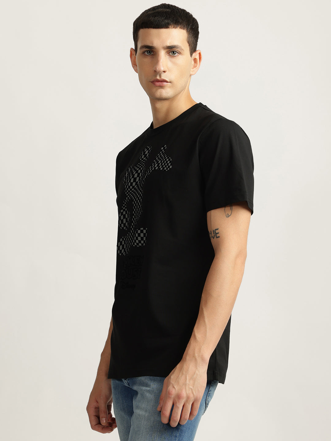 Antony Morato Men Black Printed Round Neck Short Sleeves T-Shirt