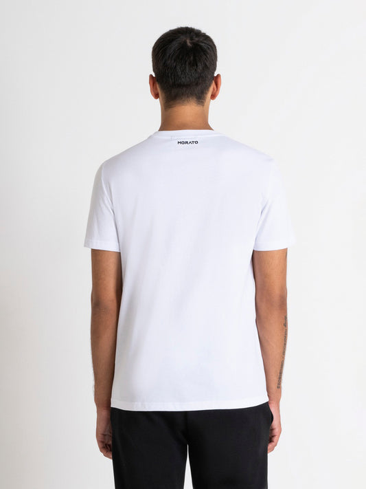 Antony Morato Men White Printed Round Neck Short Sleeves T-Shirt