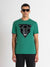 Antony Morato Men Green Printed Round Neck Short Sleeves T-Shirt