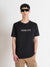 Antony Morato Men Black Solid Round Neck Short Sleeves T-Shirt