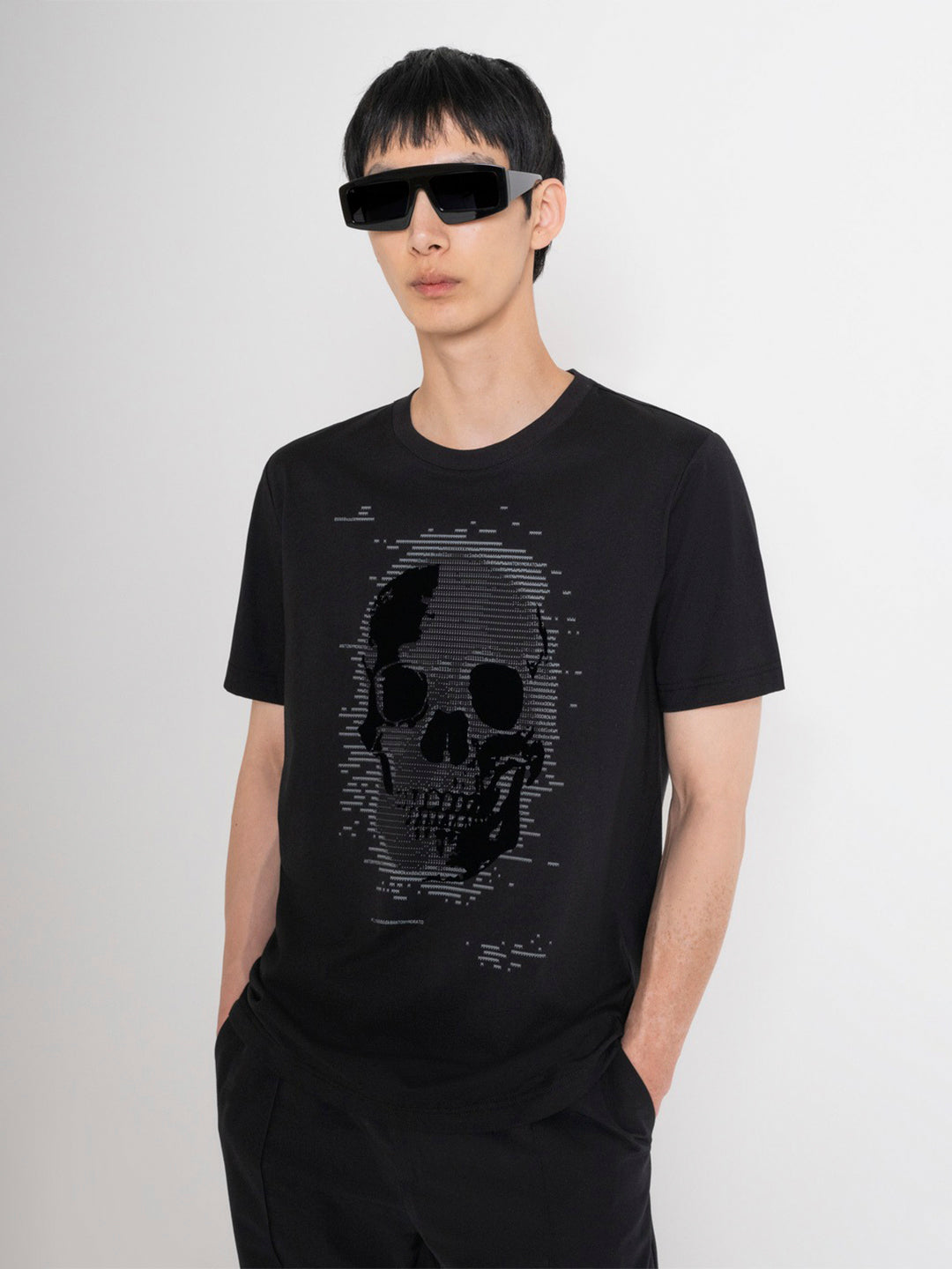 Antony Morato Men Black Printed Round Neck Short Sleeves T-Shirt