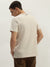 Antony Morato Men Beige Printed Round Neck Short Sleeves T-Shirt