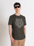 Antony Morato Men Green Printed Round Neck Short Sleeves T-Shirt