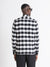 Antony Morato Men White Checked Spread Collar Full Sleeves Shirt