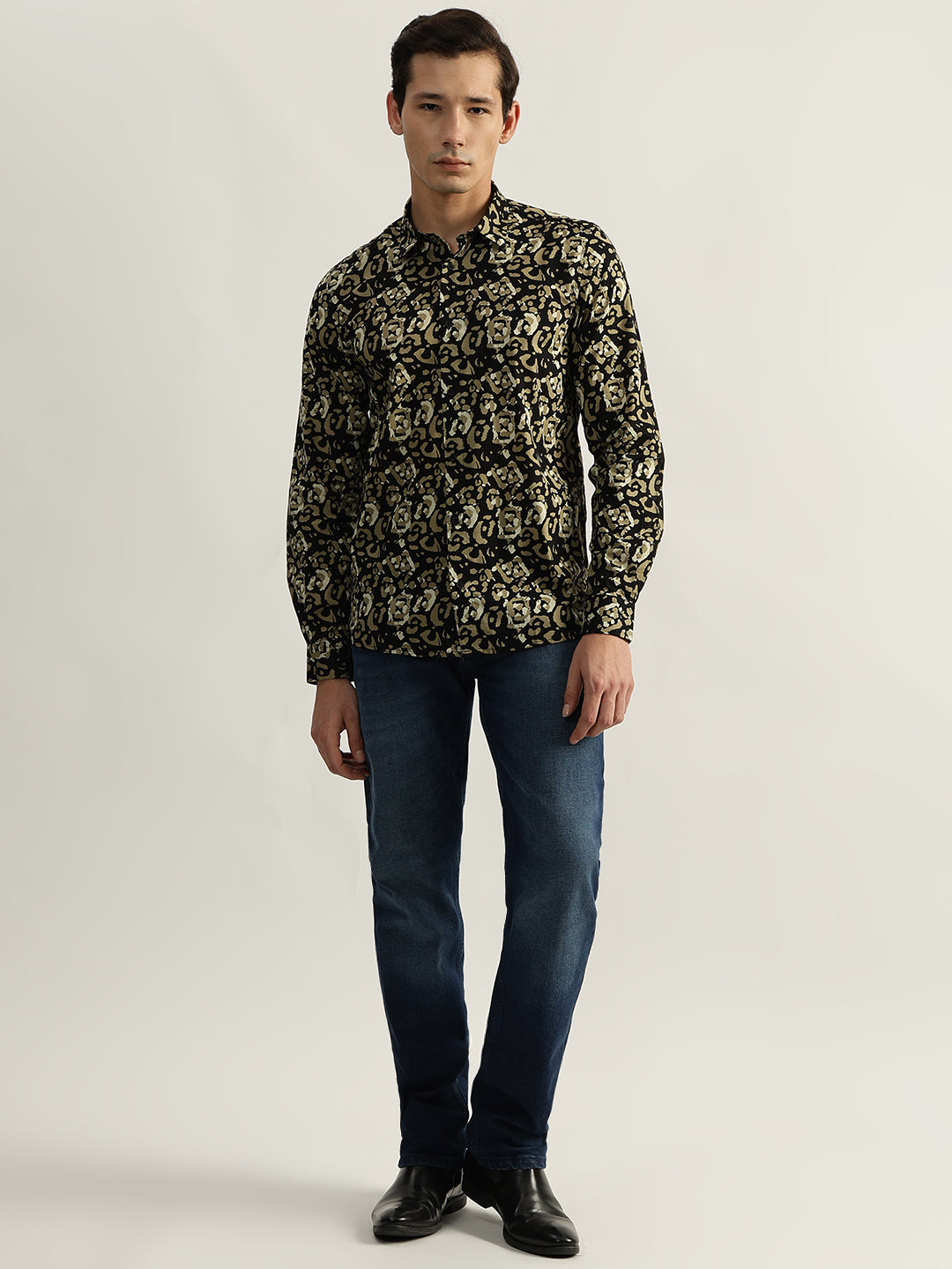 Antony Morato Men Multi Printed Spread Collar Full Sleeves Shirt