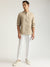 Antony Morato Men Beige Solid Band Collar Full Sleeves Shirt