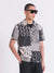 Antony Morato Men Black Printed Resort Collar Short Sleeves Shirt