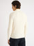 Antony Morato Men Cream Solid Turtle Neck Full Sleeves Sweater