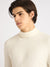 Antony Morato Men Cream Solid Turtle Neck Full Sleeves Sweater