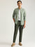 Antony Morato Men Green Solid Mid-Rise Carrot Fit Single-pleated Trouser