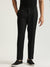 Antony Morato Men Black Solid Mid-Rise Carrot Fit Single Pleated Trouser