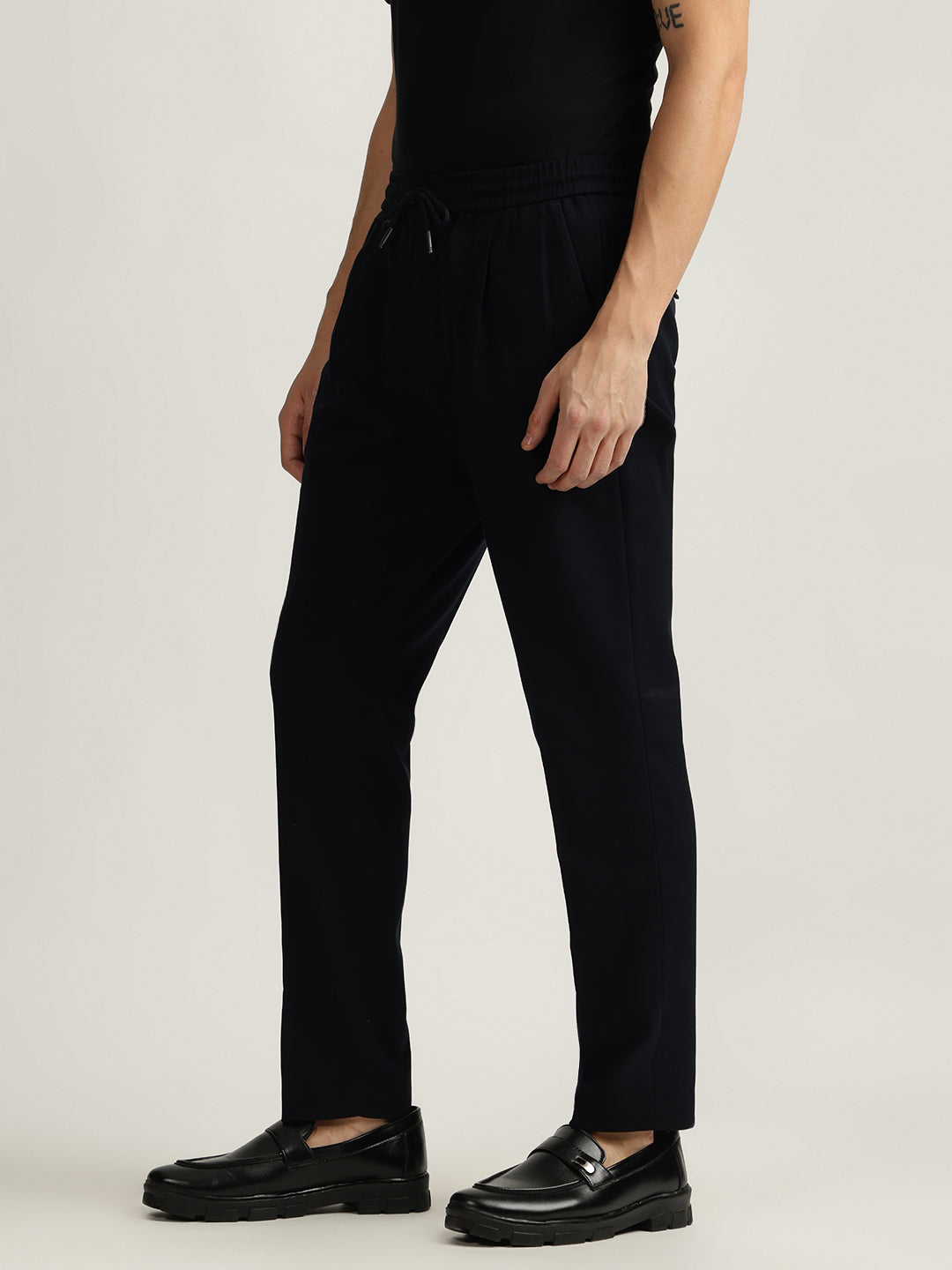 Antony Morato Men Solid Mid-Rise Flat-Front Trouser