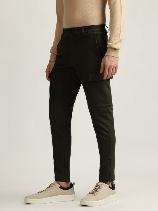 Antony Morato Men Solid Mid-Rise Cargo Trouser