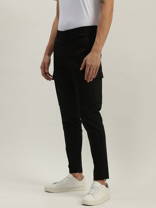 Antony Morato Men Solid Mid-Rise Cargo Trouser