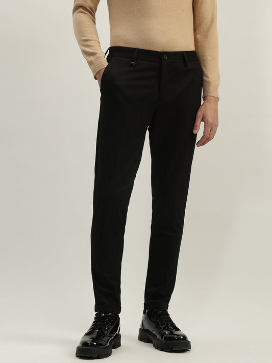 Antony Morato Men Solid Mid-Rise Flat-Front Trouser