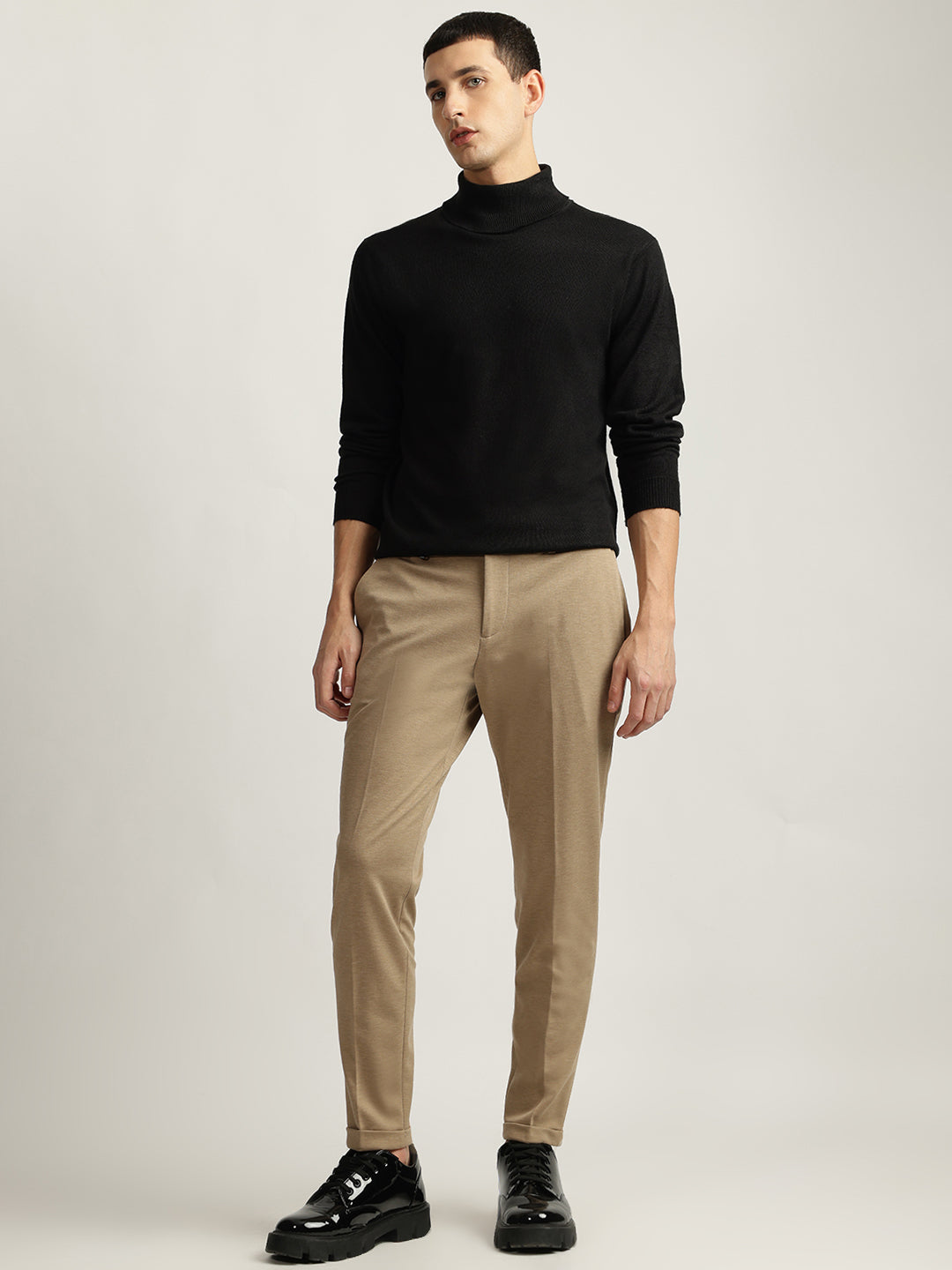 Antony Morato Men Solid Mid-Rise Flat-Front Trouser