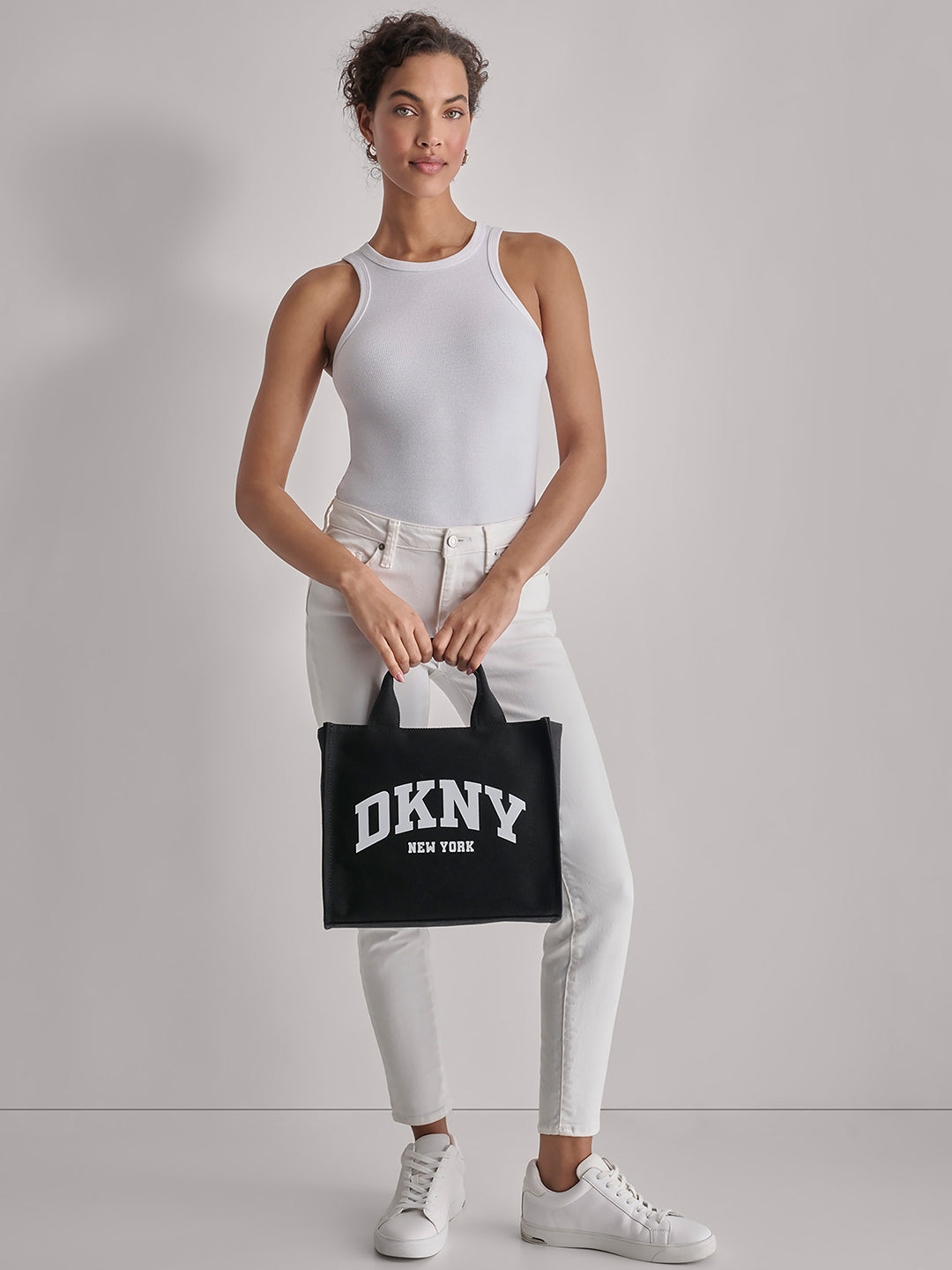 Dkny Women Black Printed Tote Bag