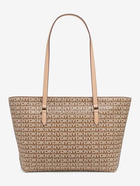 Dkny Women Brown Printed Tote Bag