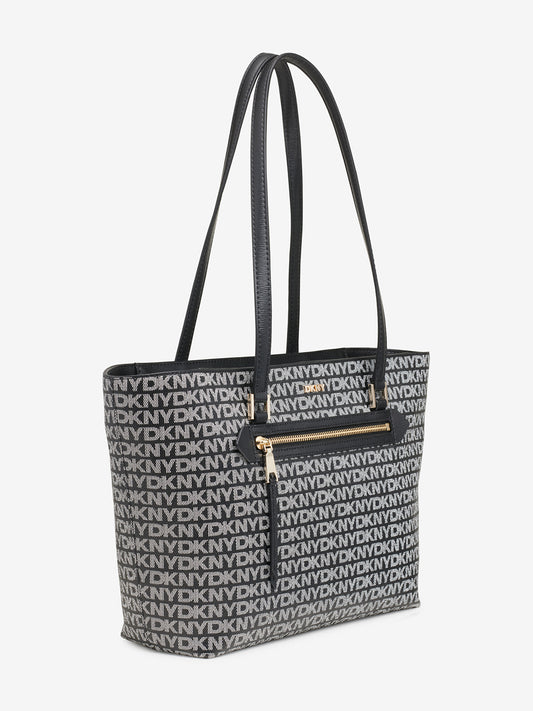 Dkny Women Black Printed Tote Bag