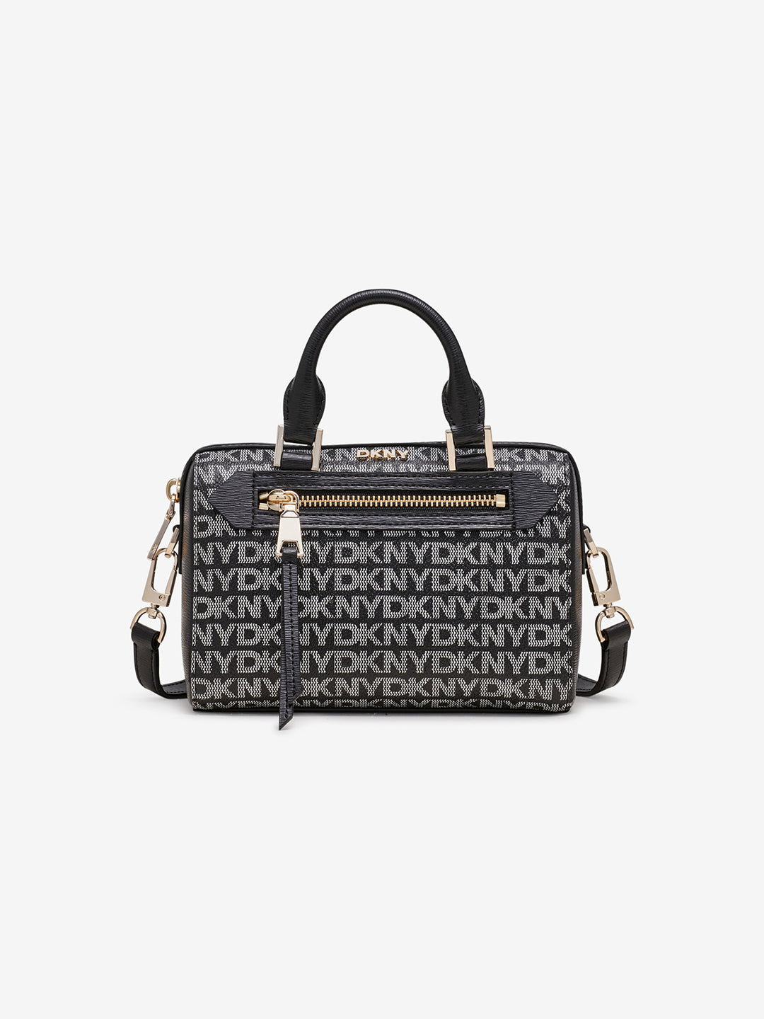 Dkny Women Black Printed Handheld Bag