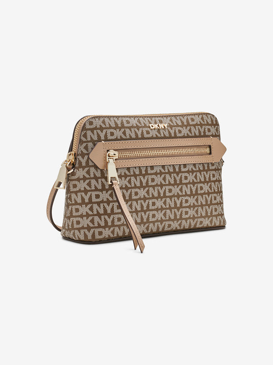 Dkny Women Brown Printed Crossbody Bag