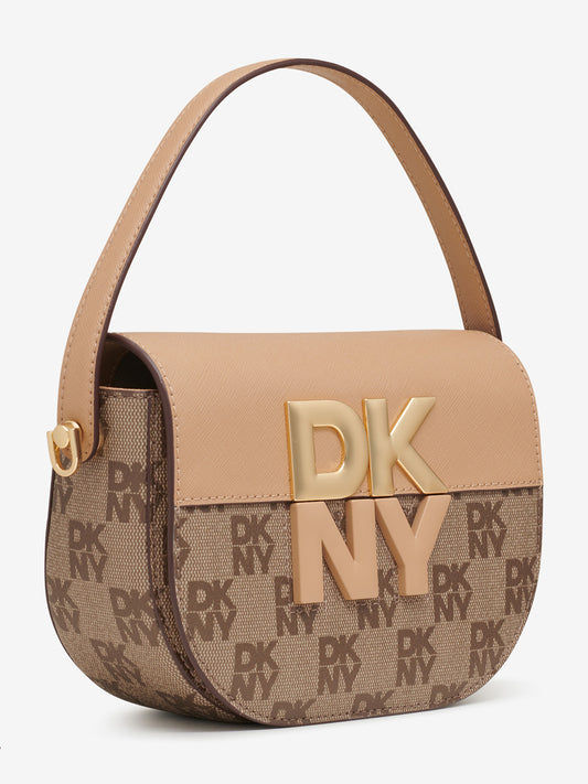 Dkny Women Brown Printed Crossbody Bag