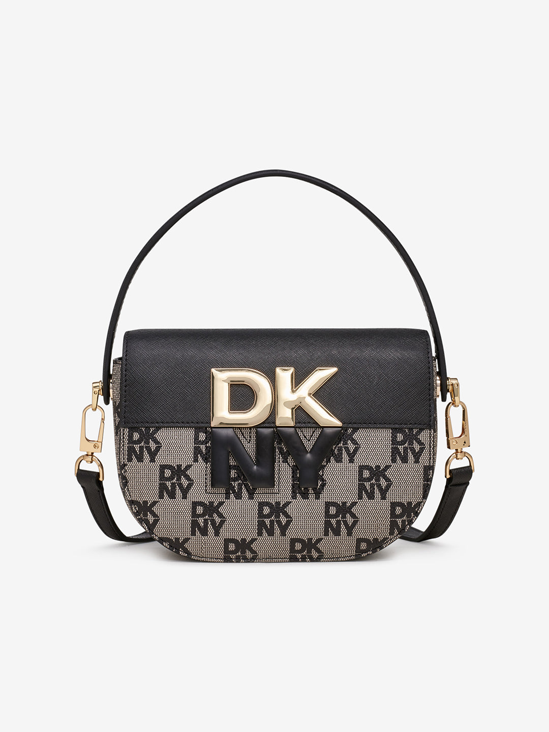 Dkny Women Black Printed Crossbody Bag