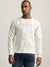 True Religion Men Cream Printed Round Neck Full Sleeves Sweatshirt