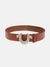 True Religion Men Brown Solid Belt With Push Pin Buckle