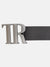 True Religion Men Black Textured Belt With Push Pin Buckle