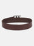 True Religion Men Brown Textured Belt With Push Pin Buckle