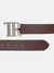 True Religion Men Brown Textured Belt With Push Pin Buckle