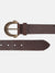 True Religion Men Brown Printed Belt With Tang Buckle