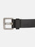 True Religion Men Black Self Design Belt With Tang Buckle