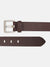 True Religion Men Brown Self Design Belt With Tang Buckle