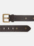 True Religion Men Brown Textured Belt With Tang Buckle