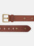 True Religion Men Brown Textured Belt With Tang Buckle