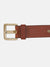 True Religion Men Brown Textured Belt With Tang Buckle