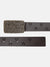 True Religion Men Brown Printed Belt With Push Pin Buckle